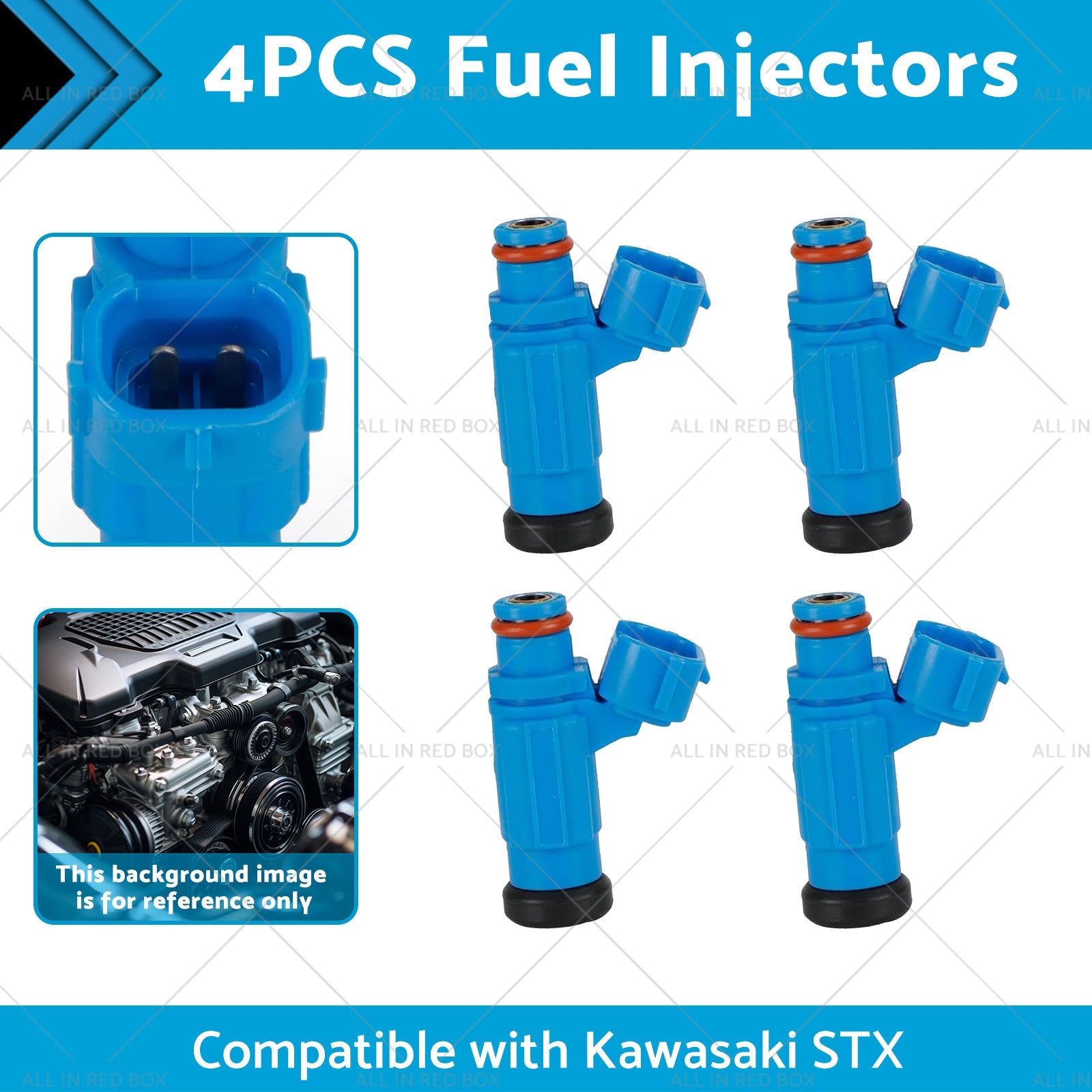 4PCS Fuel Injectors Suitable for STX 15F 2003-2007 Kawasaki STX 12F 2004-2016-1