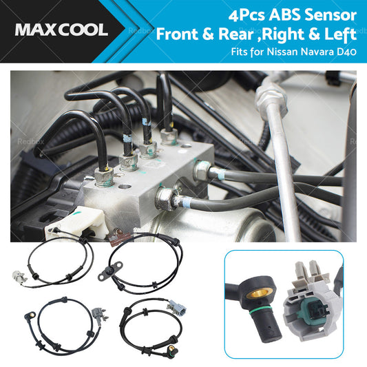 4x ABS Wheel Speed Sensor Front Rear Left Right for Nissan Navara D40 2005-2014-1