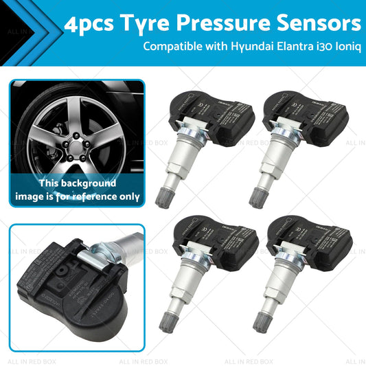 4X TPMS Tyre Pressure Sensors 52933-F2000 Suitable for Hyundai i30 i20N Elantra-0