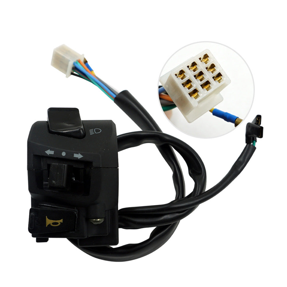 Motorcycle Handle Bar Headlight Control Switch Turn On Off Light Indicator-3