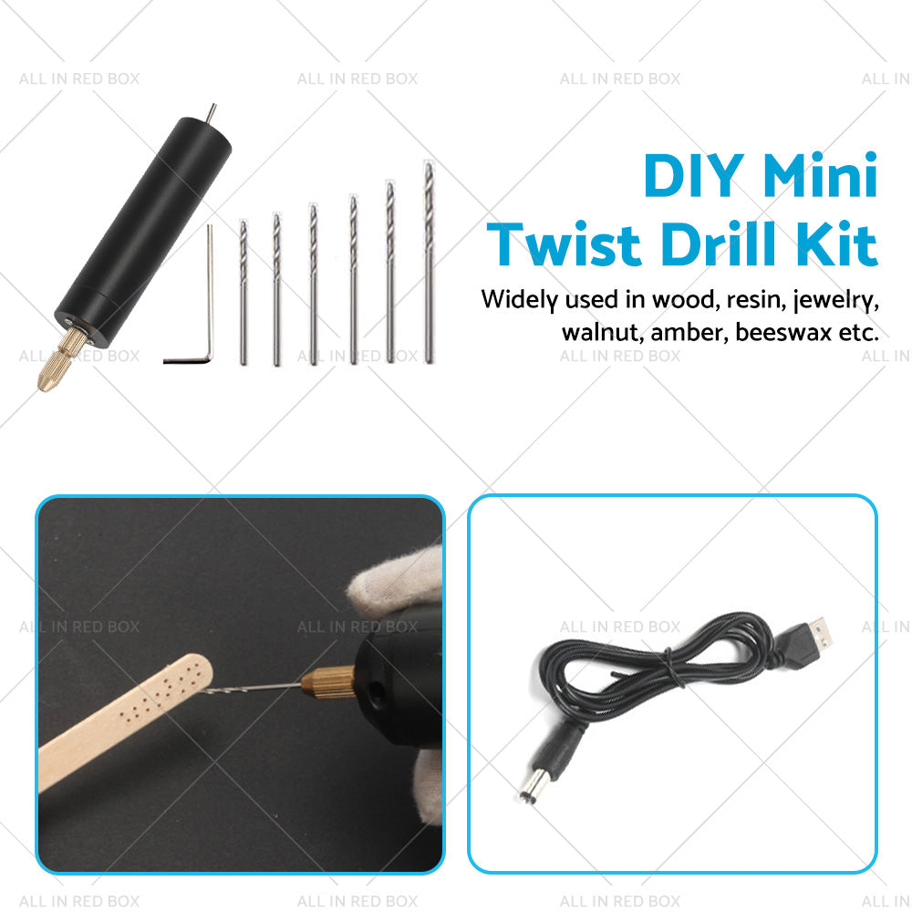Mini Electric Hand Drill USB Hole Punch DIY Small Jewelry Portable Grinding Tool-3