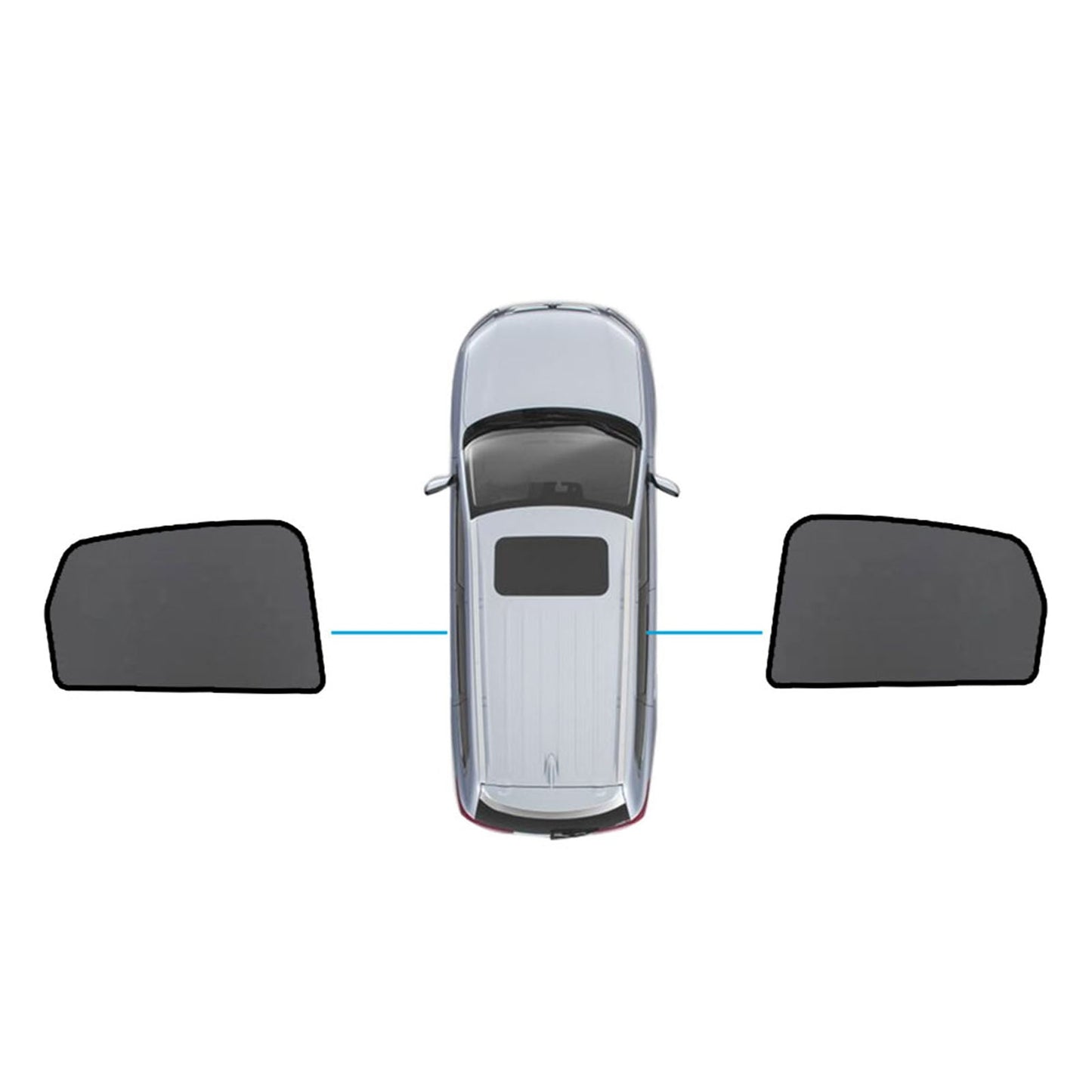 Magnetic Mesh Sun Blind Shades Suitable for Audi Q5 8R 2009–2016 On Front Rear-6