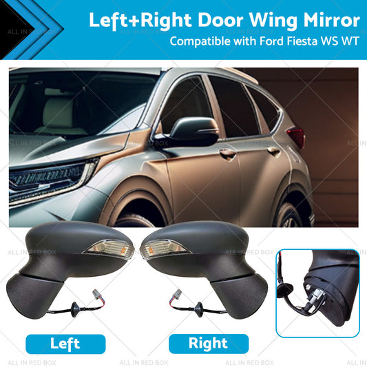 RH  LH Pair Electric Door Mirror No Heat Suitable For Ford Fiesta WS WT 08~17-0