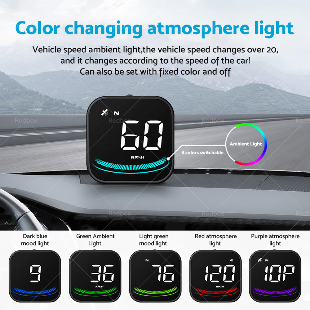 Digital Speedometer Universal GPS Car HUD Head Up Display MPH Overspeed Alarm AU-4