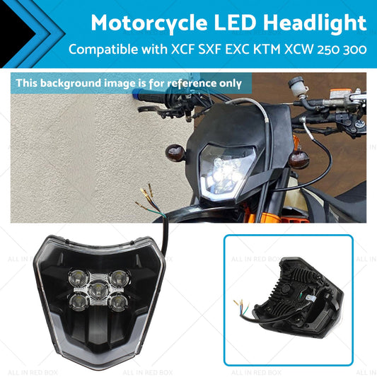 Motorcycle LED Headlight Suitable For XCF SXF EXC KTM XCW 250 300 350 450 500-0