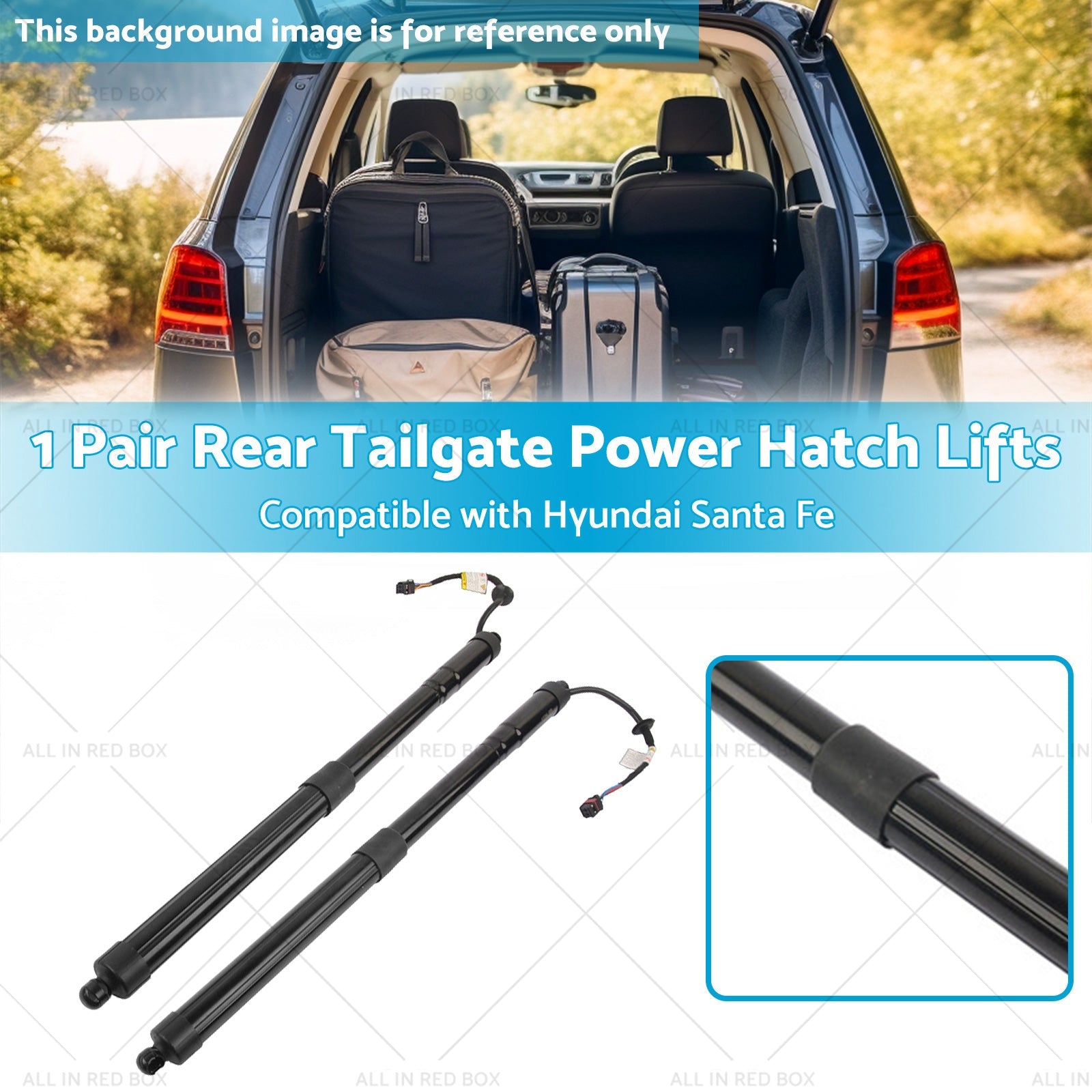 2x Rear Tailgate Power Hatch Lifts Suitable for Hyundai Santa Fe 81771B8100-2