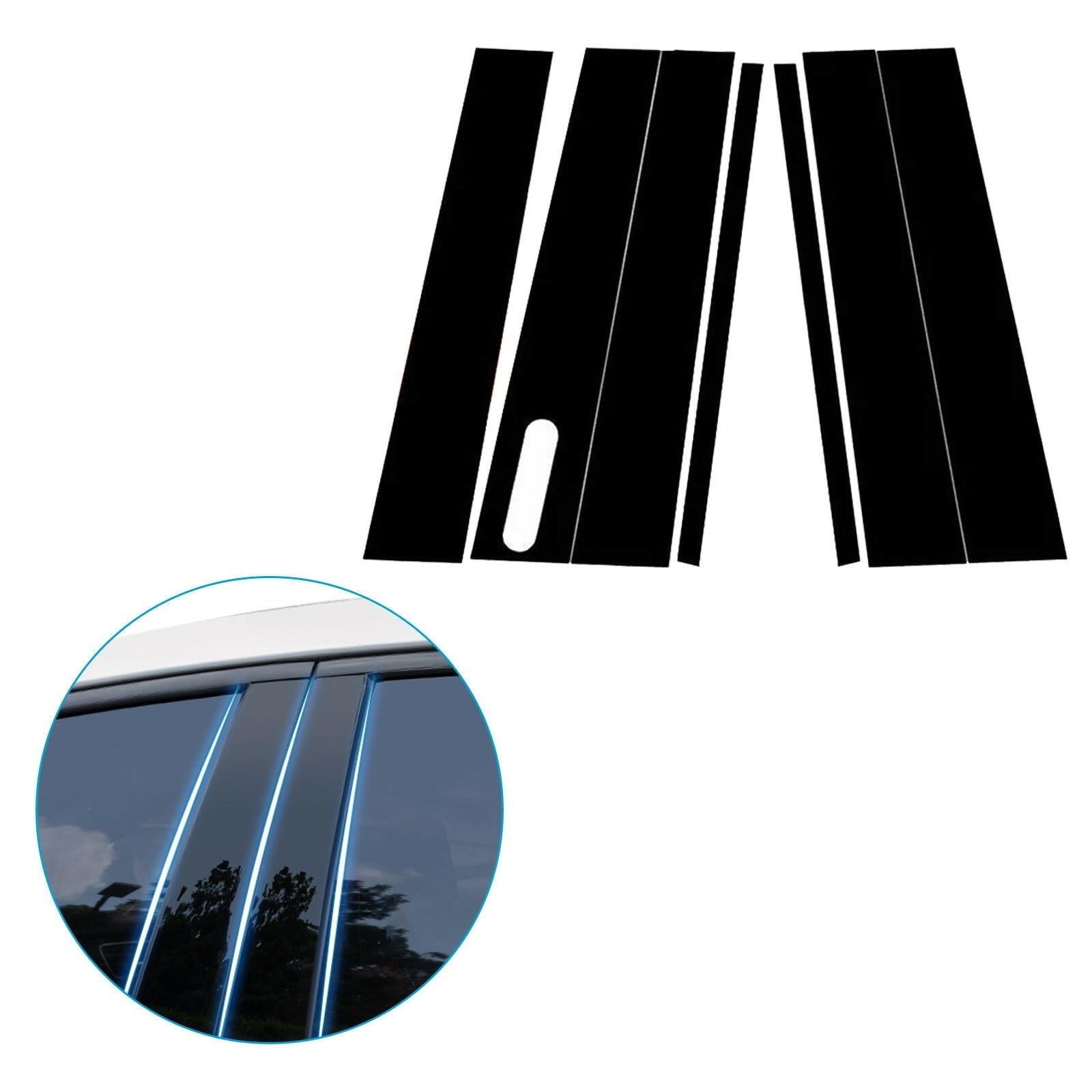 7x Pillar Post Cover Trims Suitable For Ford Explorer 2002-2010 / Sport Trac 2007-2010-1