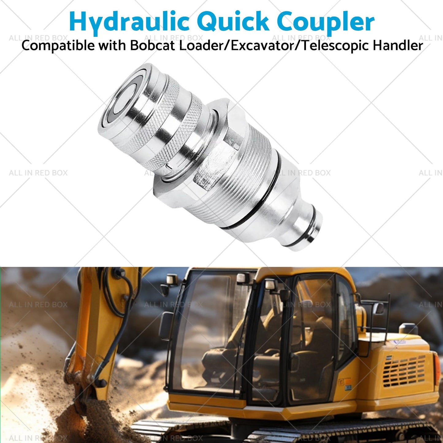 Suitable For Bobcat Female Hydraulic Coupler Flat Faced Quick 7246802 FFH 48mm-3
