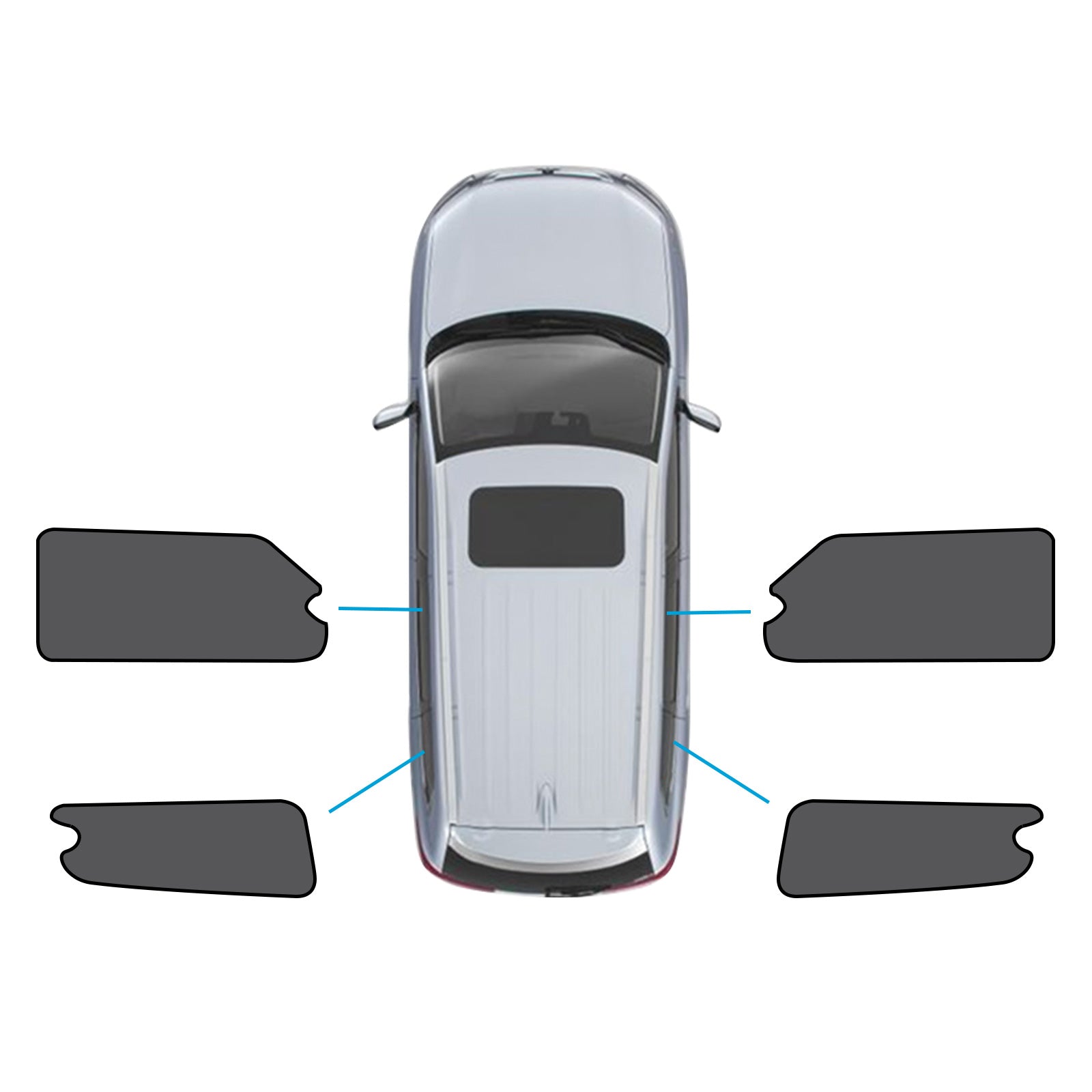 4x Car Window Shades Suitable for LDV G10 2014-Present Rear&Triangular-0