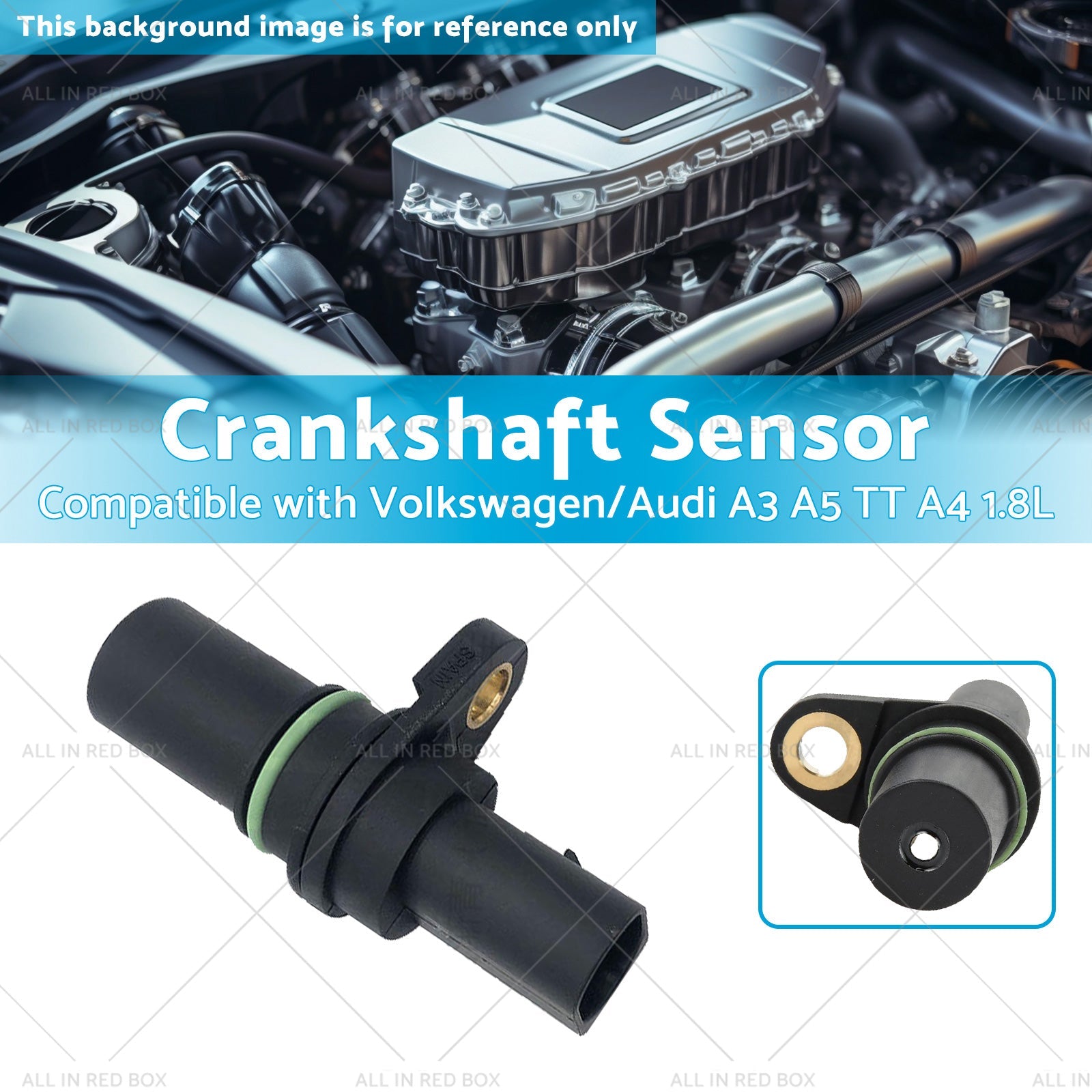 1x Crankshaft Sensor Suitable for 1. 8L 2. 0L Volkswagen Audi A3 A5 TT A4-2