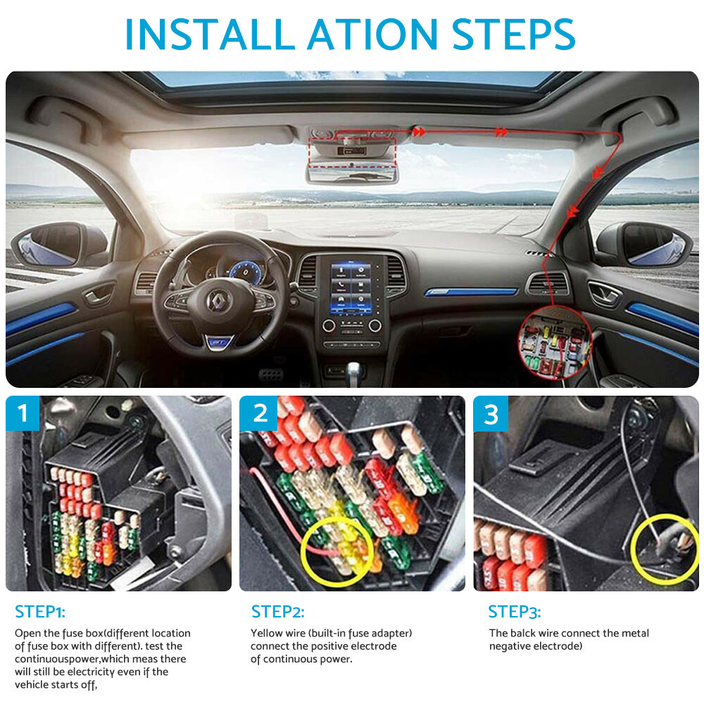 Hard Wire Kit Mini USB 5V/3.0A Suitable For Smart Dash Cams Uniden IGO CAM 85R-2