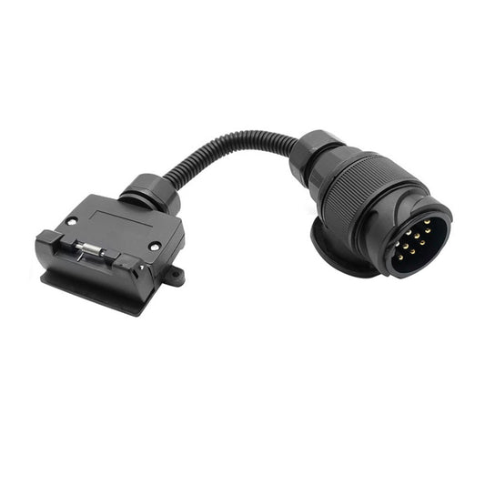 13 Pin Plug to 7 Pin Flat Socket Suitable For Trailer Caravan Wiring Connector-0