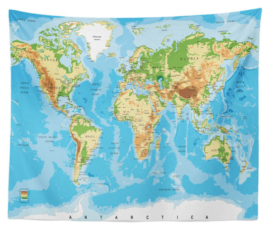 MAP OF THE WORLD LAMINATED LARGE POSTER 130*150CM / 200*150CM FLAGS WALL PRINT-1