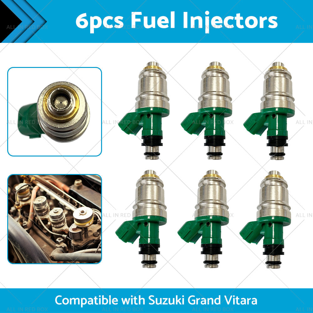 6PCS Fuel Injector Suitable for Suzuki Grand Vitara SQ625 H25A 2. 5L V6 1998-2005-1