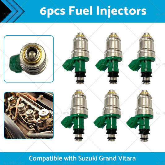 6PCS Fuel Injector Suitable for Suzuki Grand Vitara SQ625 H25A 2. 5L V6 1998-2005-1