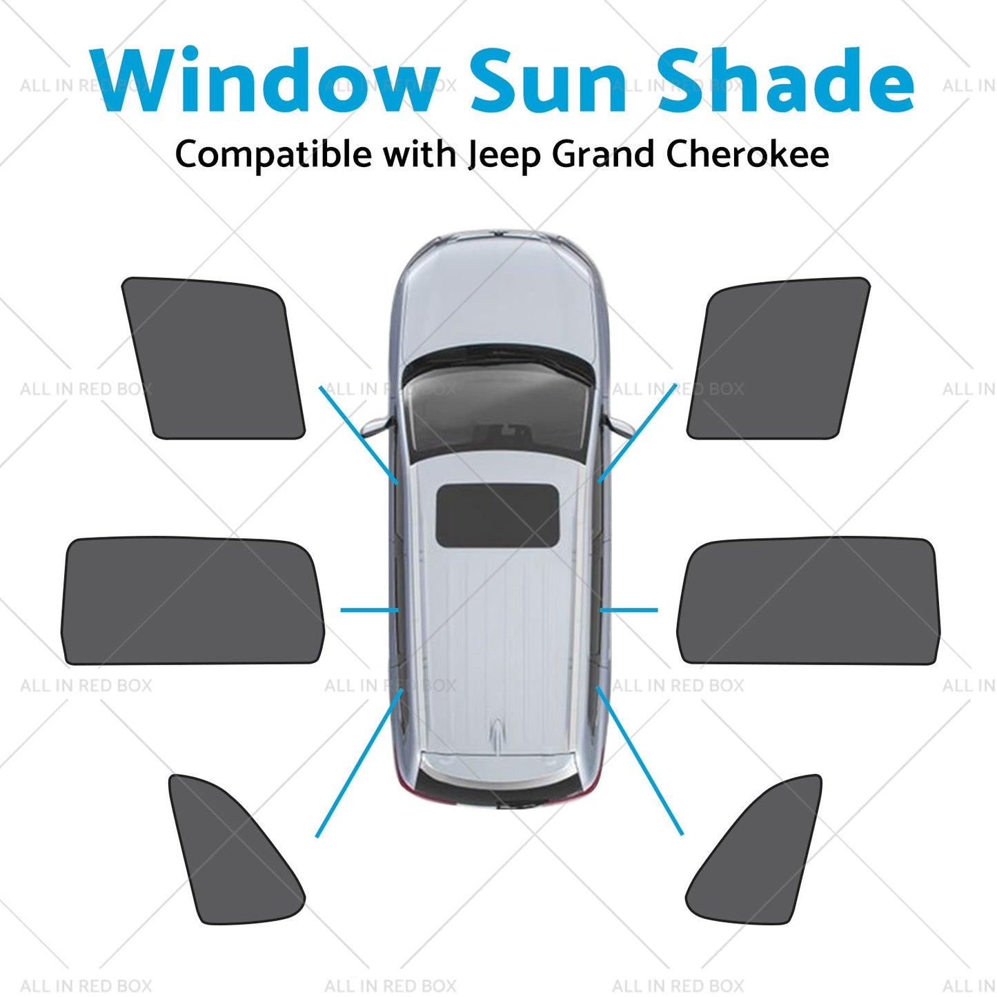 Front Rear Port Window Magnetic Mesh Sun Shade Suitable for Jeep Grand Cherokee-2