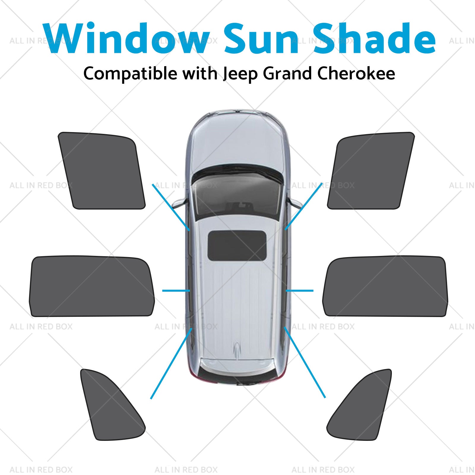 Front Rear Port Window Magnetic Mesh Sun Shade Suitable for Jeep Grand Cherokee-2