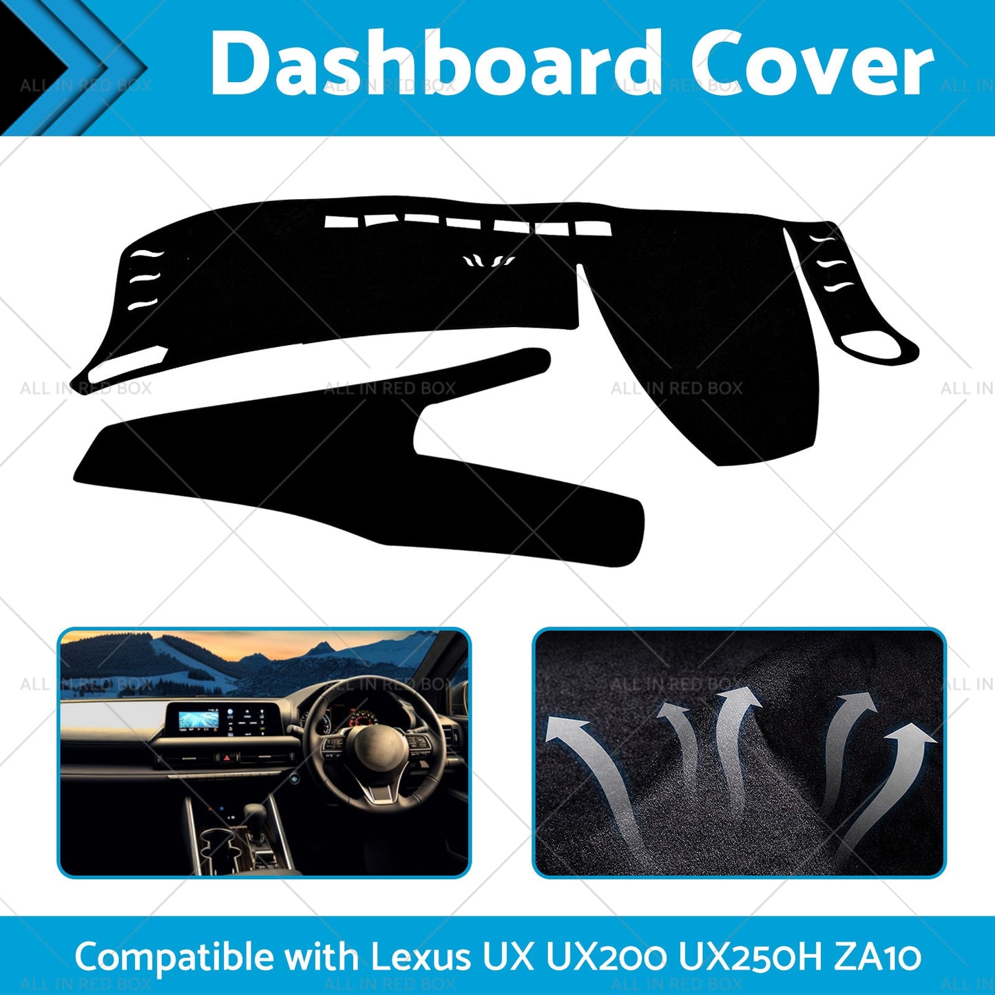 Non-Slip Dash Mat SuitableFor Lexus UX UX200 UX250H ZA10 2018-21 Dashboard Cover-2