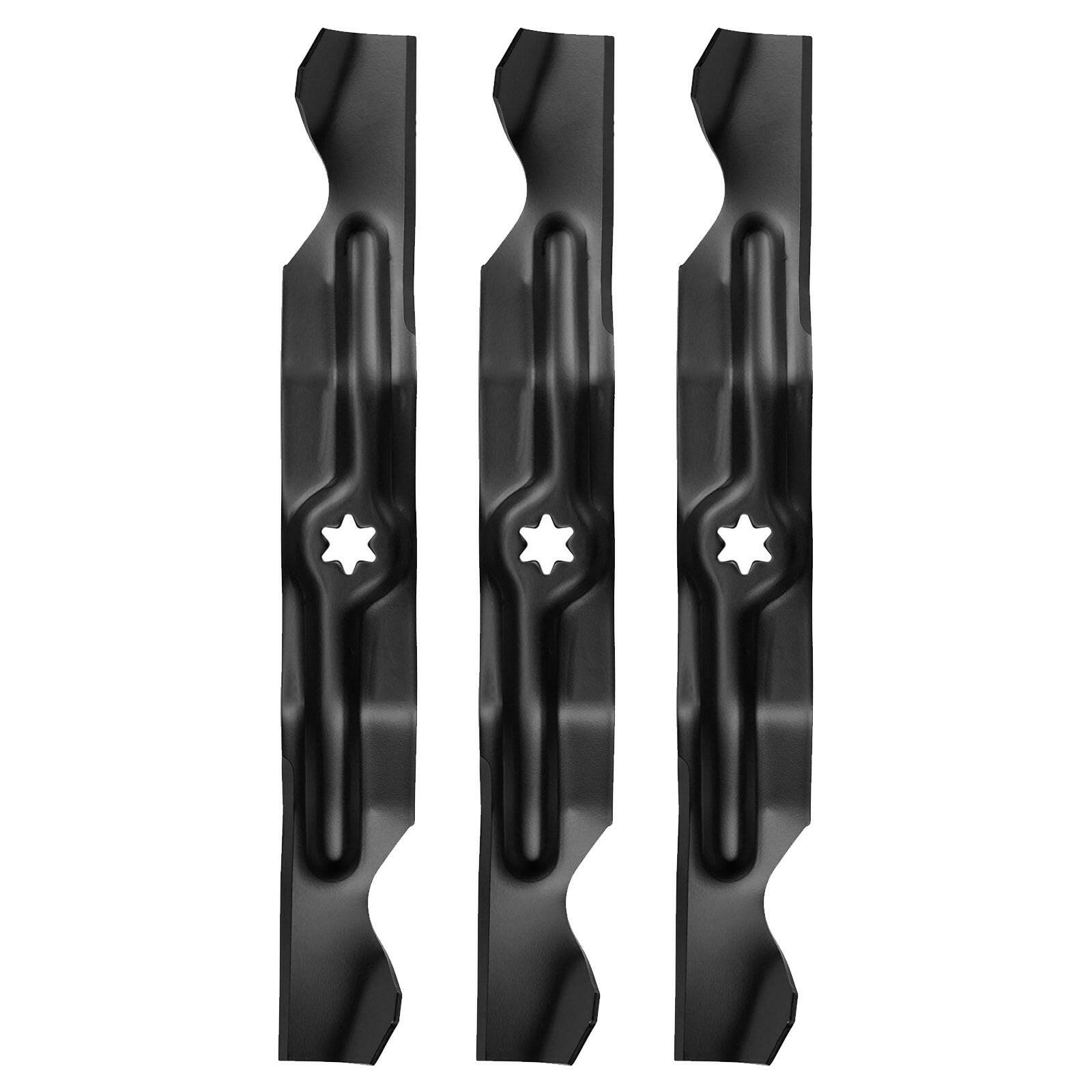 3x Blades Suitable For 50 Inch Cub Cadet MTD Ride On Mower 742-04053 942-04053B-4