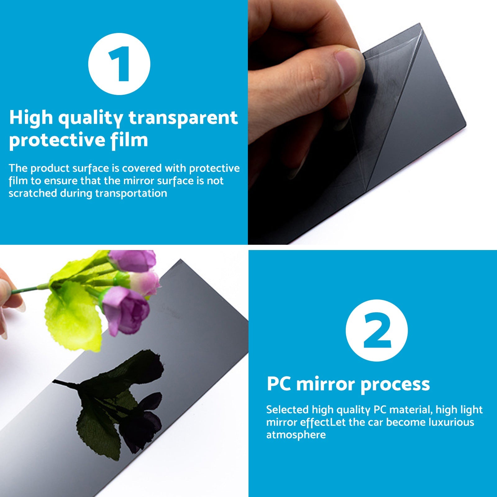 6x Black Pillar Post Cover Trims Suitable For Honda Civic 2022-4