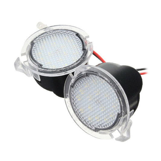 2X Under Mirror 6000K LED Light Puddle Lamps Suitable for Ford Ranger PX2 PX3-0