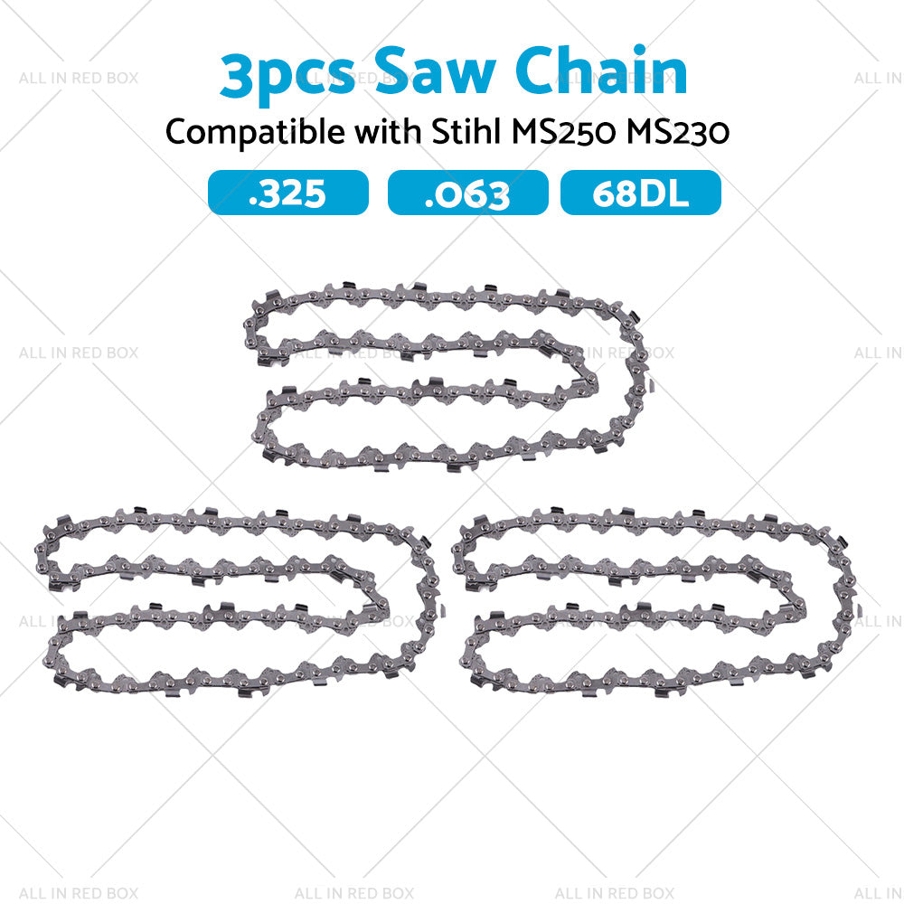 3PCS Chainsaw Chain. 325 063 68DL Suitable for Stihl 18inch MS250 MS251 MS230 MS231-4