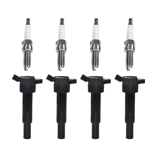 4x Ignition Coils&4x Spark Plug Suitable for Hyundai Elantra Kia Soul 273002E000-1