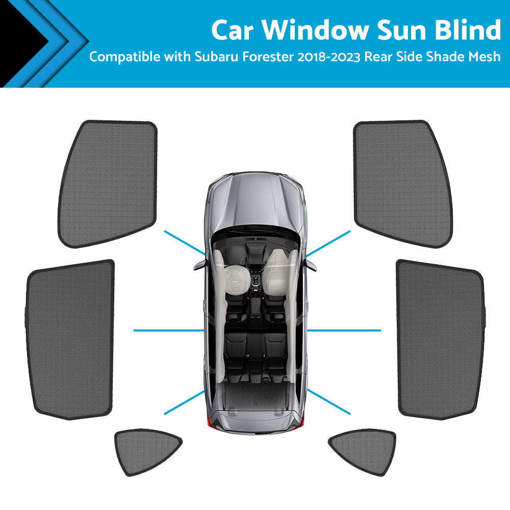 Car Window Sun Blind for Subaru Forester 2018-2023 Magnetic Rear Side Shade Mesh-3