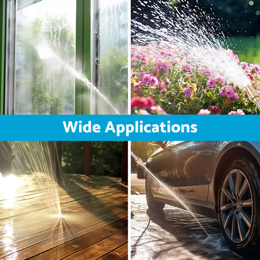 Garden Hose Nozzle Long Pole Foam Water Bottle 360 Degree Rotating Car Wash Gardening-1