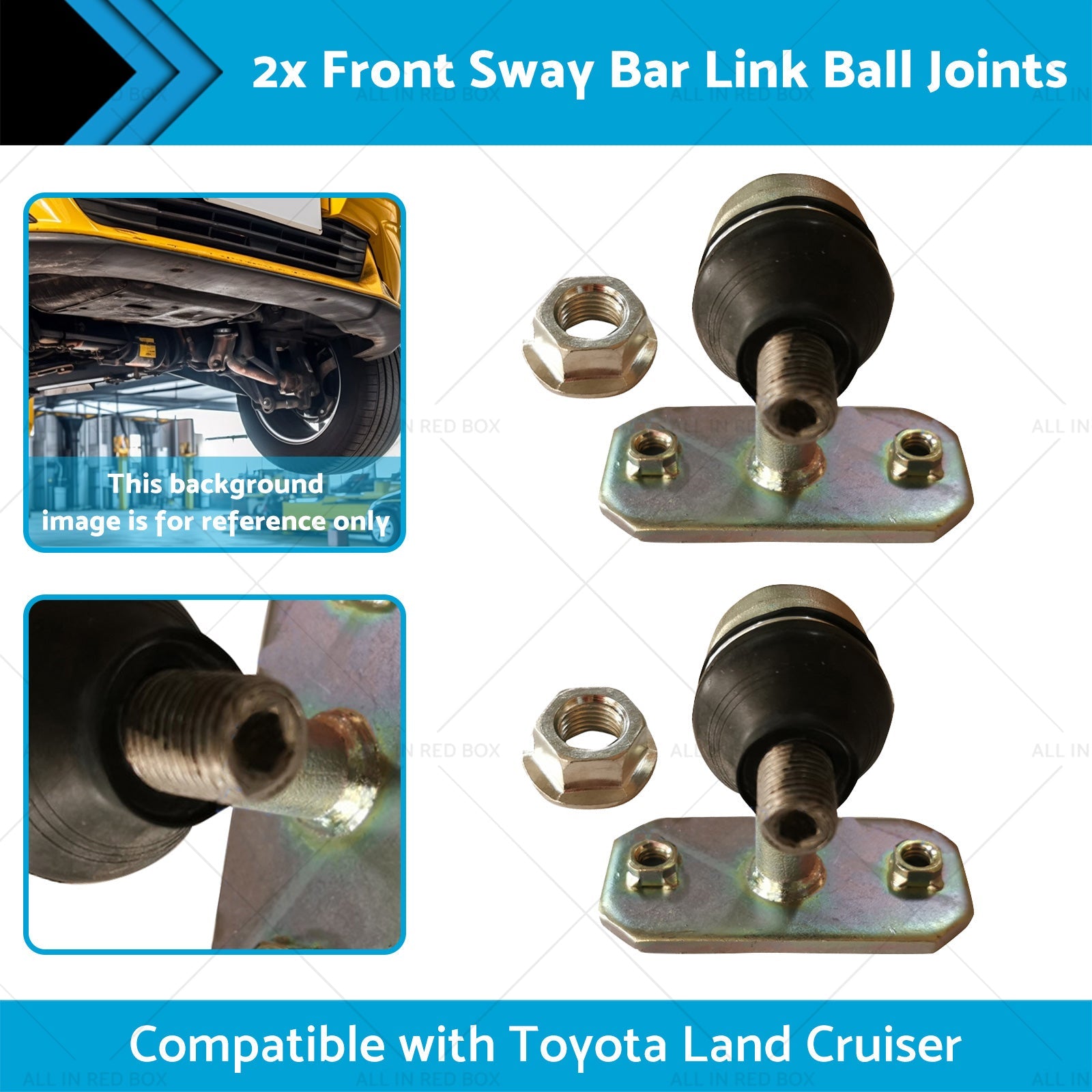 2x Front Sway Bar Link Ball Joints Suitable for Land Cruiser 98-07 48802-60050-1