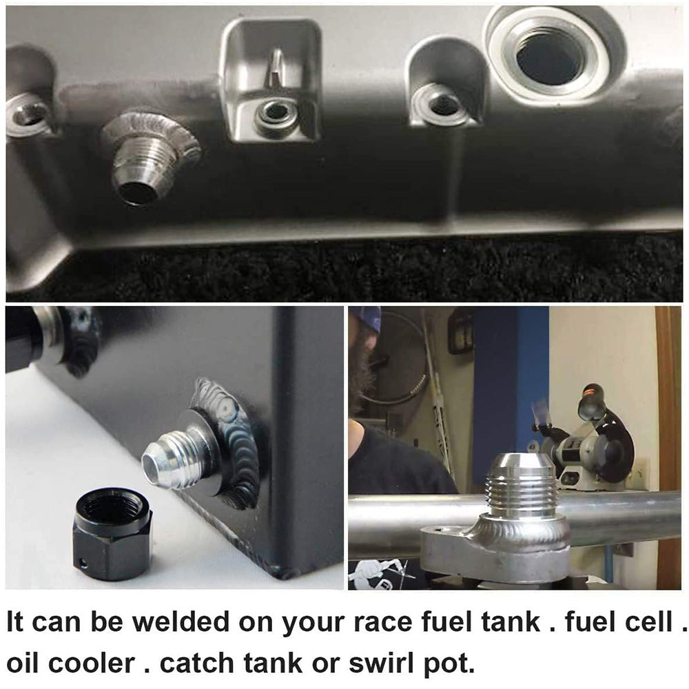 AN10 Male Aluminium Weld On JIC Bungs x 2 Fitting -10AN JXSS032-10-A-4