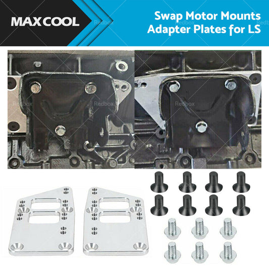 GM LS Engine Conversion Swap Bracket Motor Mount Adapter Plates for Chevy SBC-1