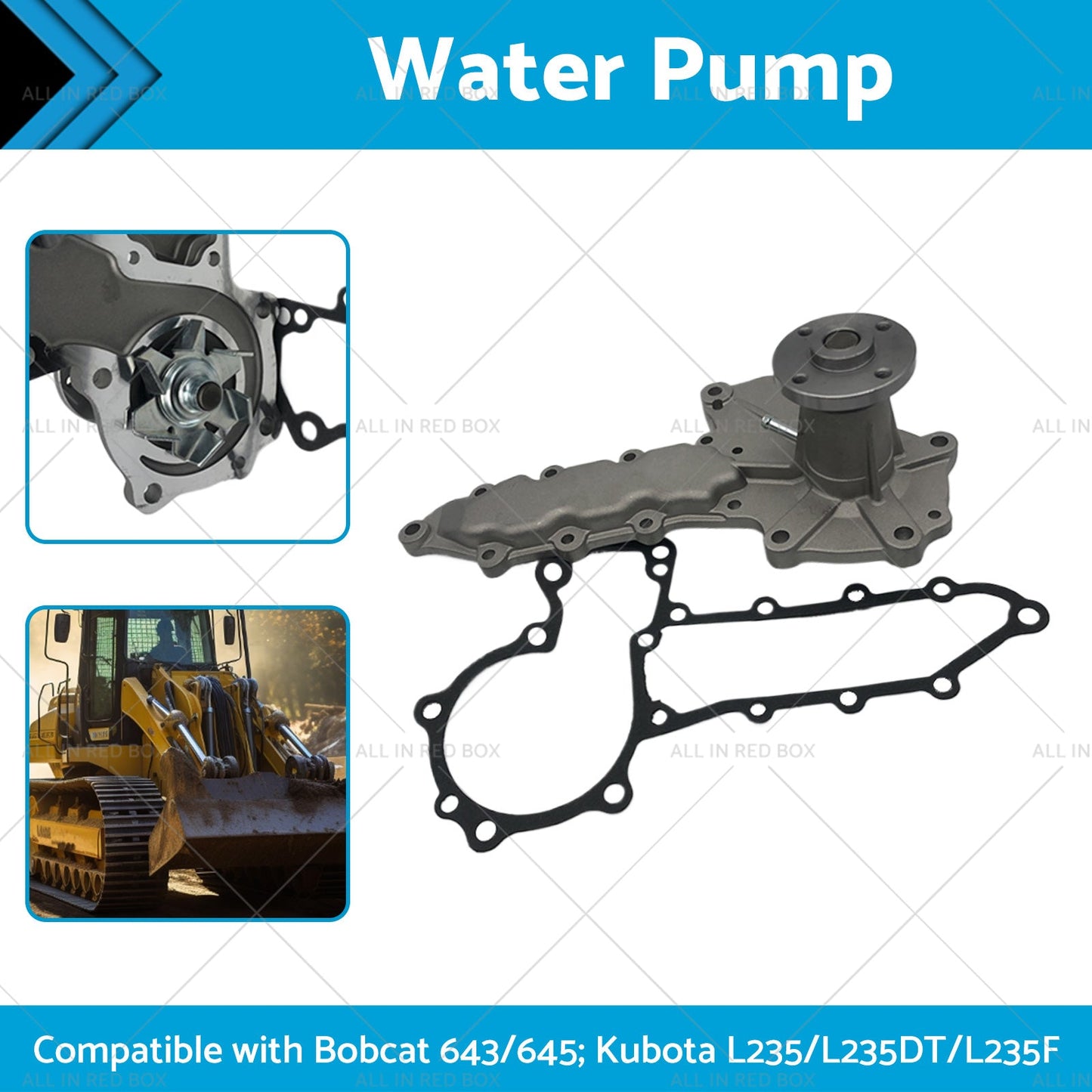 Water Pump Suitable For Bobcat Kubota D1102 D1302 D1402 V1502 V1702 V1902 V2203-2