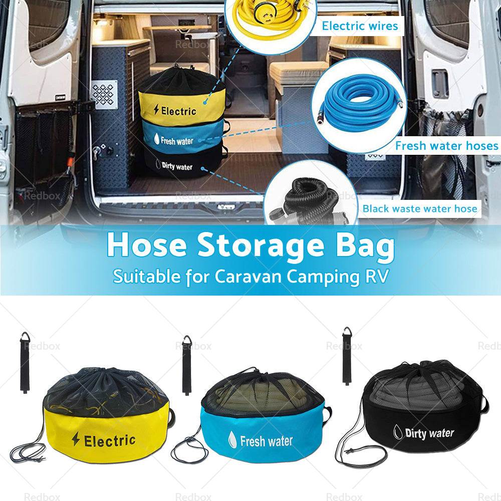 Storage Bag Caravan Camping RV Cable Organizer Water Hose Electrical Cords-2