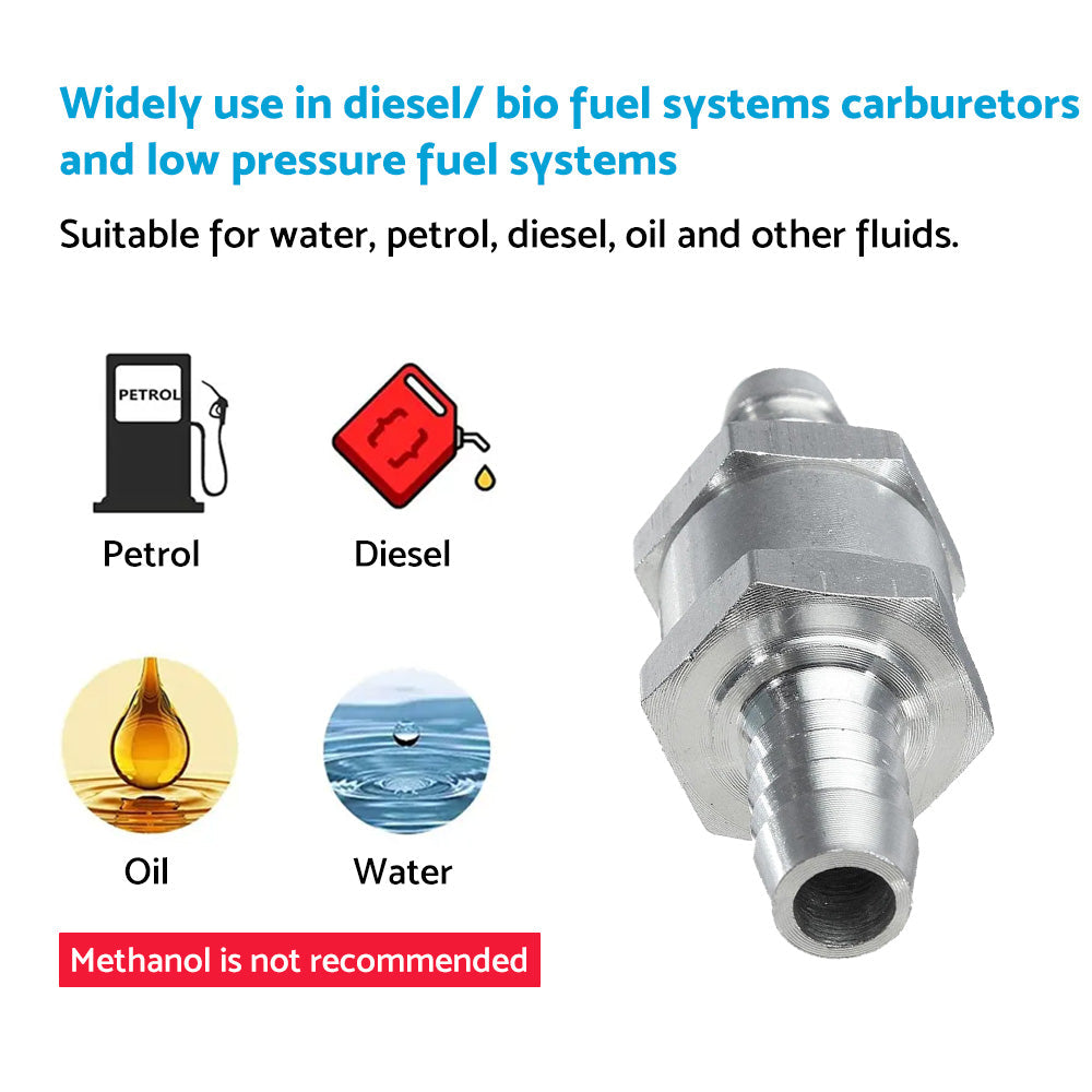 2x 3 8inch 10mm Inline Check Valve Fuel Petrol Diesel Gas Liquid One Way Non Return-2