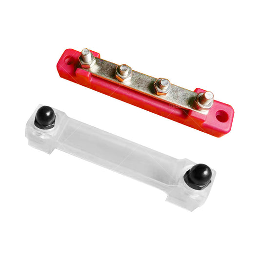 2Pcs Bus Bar Power Distribution Terminal Block 2 Way 12V 150A Busbar Red  and  Black-0