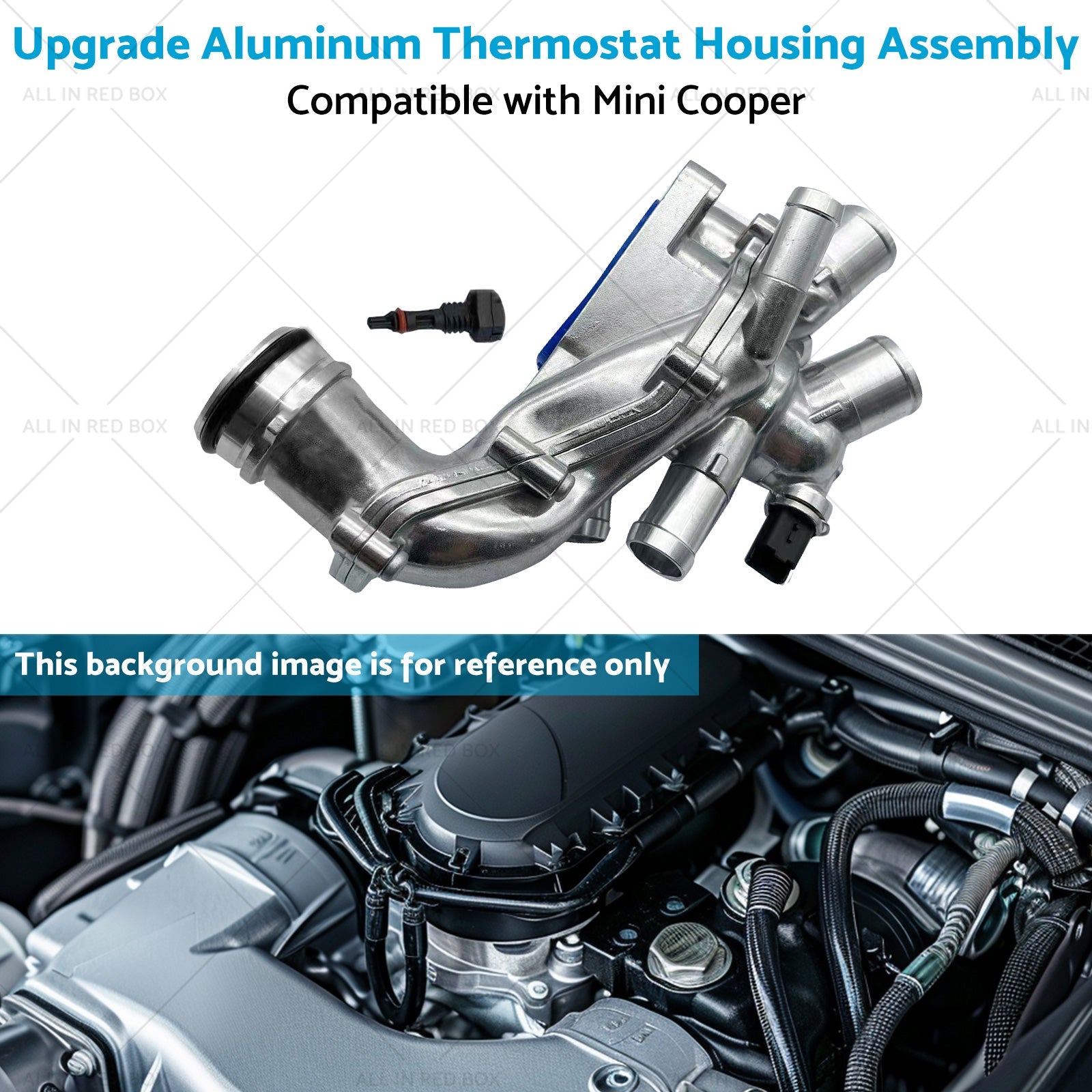 Upgrade Aluminum Thermostat Housing Assembly Suitable for Mini Cooper 2007-2013-4