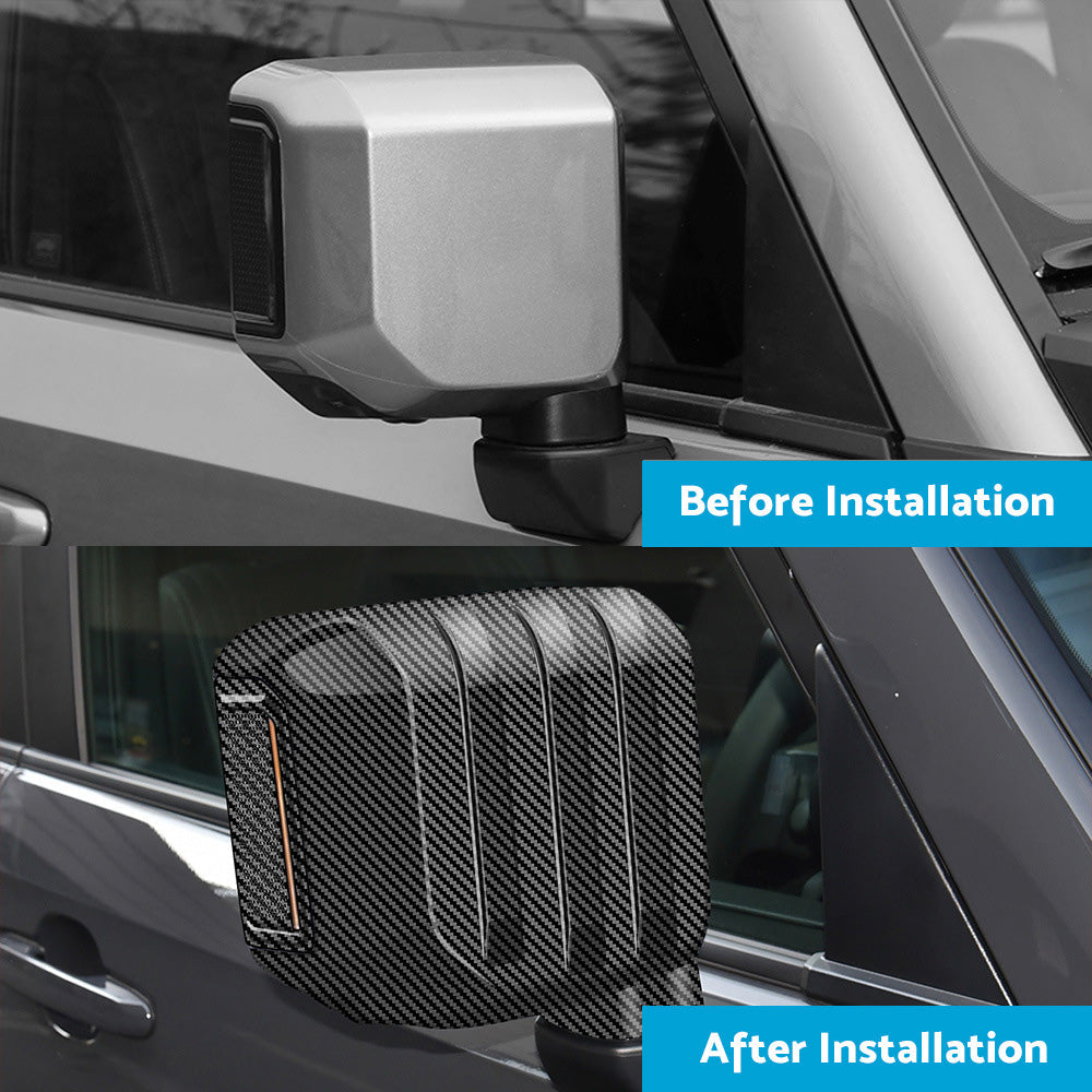 Rearview Mirror Cover Trim Suitable for LandCruiser Prado LC250 24+ Carbon Fiber-2