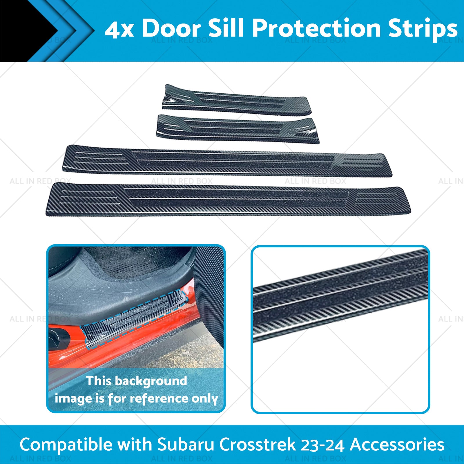 4PCS Door Sill Protection Strips Suitable for Subaru Crosstrek 23-24 Accessories-1