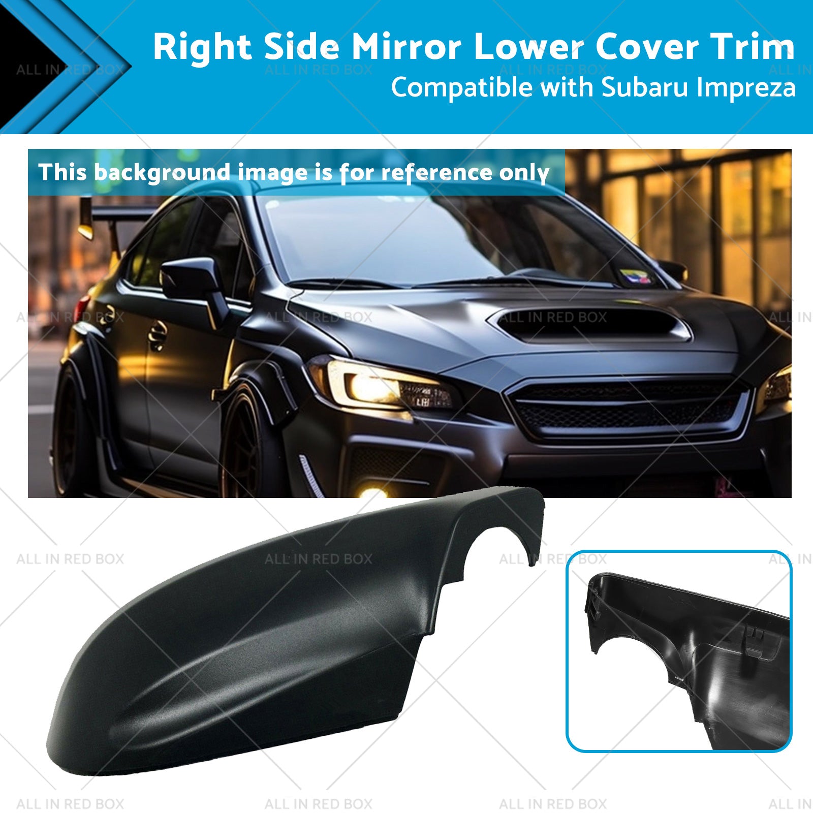 Right Mirror Lower Cover Trim Suitablefor 16-23 Subaru Impreza Forester Outback-0