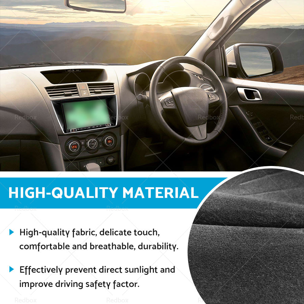 Non-Slip Dash Mat For Mazda BT-50 3. 2L UTE 2011-2021 Dashboard Cover Black-2
