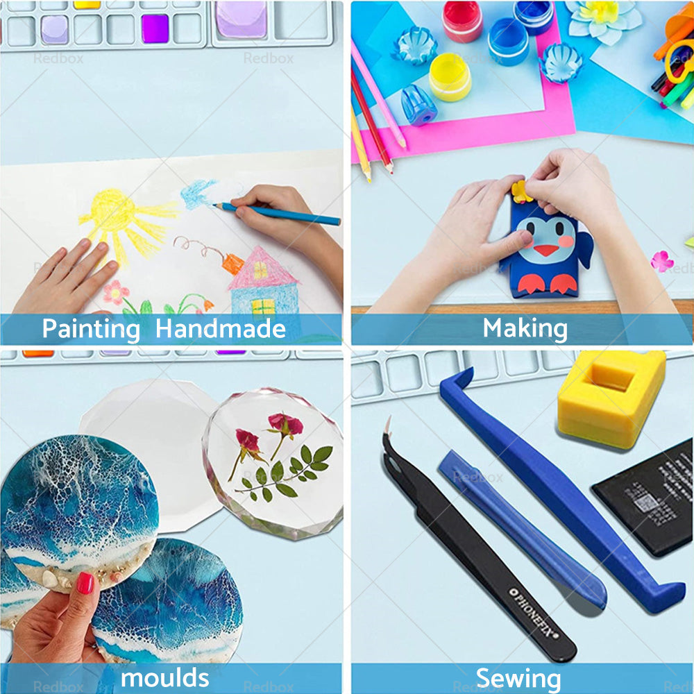 Silicone Art MAT Resin Casting Non Stick Creator Crafts Painting Clay and Play-2