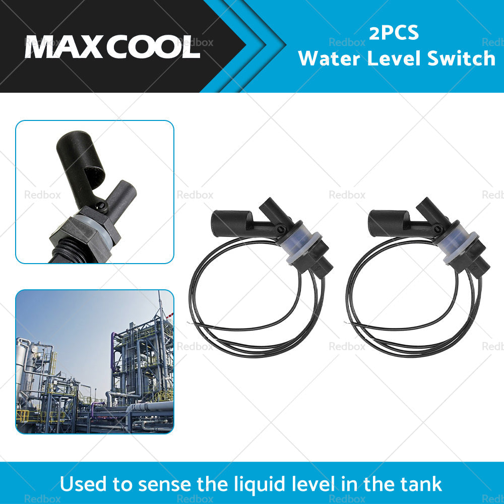 2PCS Water Level Sensor Tube Float Switch Tank Horizontal Liquid Pool Side Mount-2