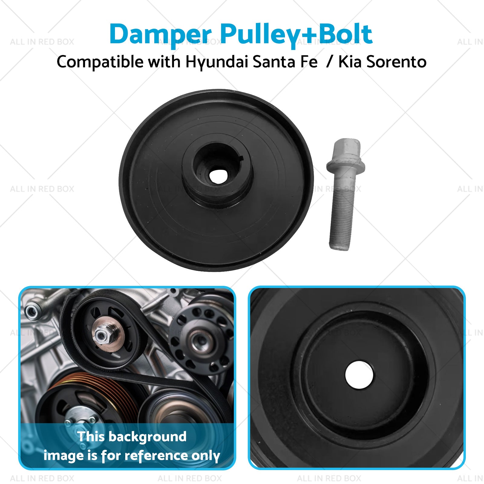 Harmonic Balancer Damper Pulley Suitable for Kia Sorento Hyundai Santa 2. 2L-4