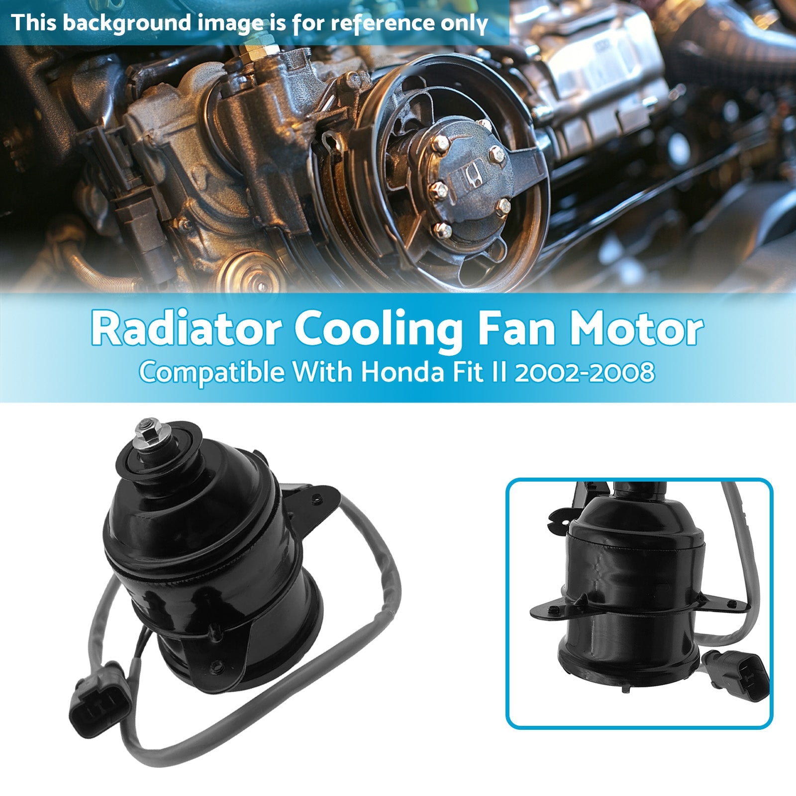 19030-PWA-J51 Radiator Cooling Fan Motor Suitable for Honda Fit II 2002-2008-2