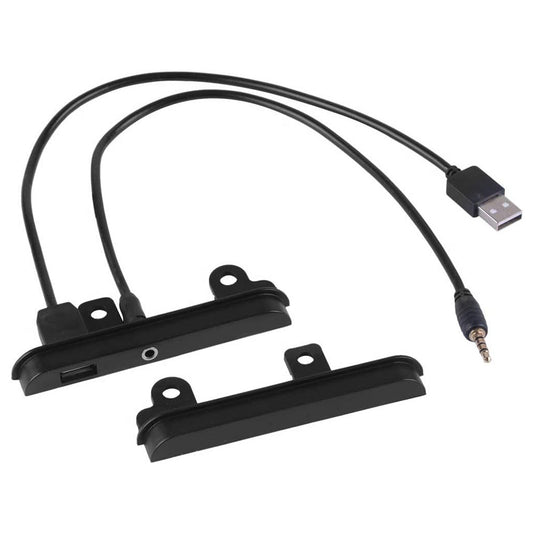 2 DIN Fascia Dash Kit with Side Trims, Brackets, USB & AUX Port Suitable For Toyota-0
