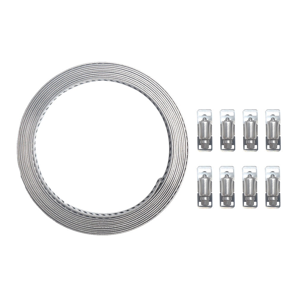 304 Stainless Steel Worm Clamp Hose Clamps with Fasteners Suitable For DIY Adjustable Use-0