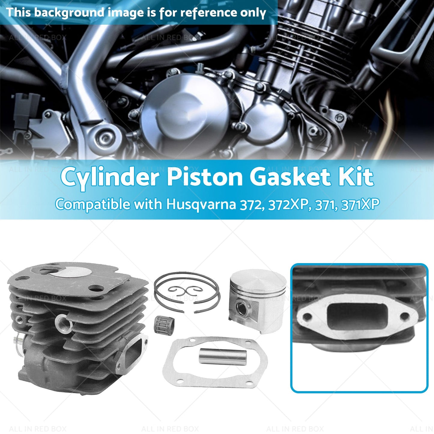 50mm Cylinder Piston Kit Suitable For Husqvarna-372 372XP 371 371XP 365 Chainsaw-2