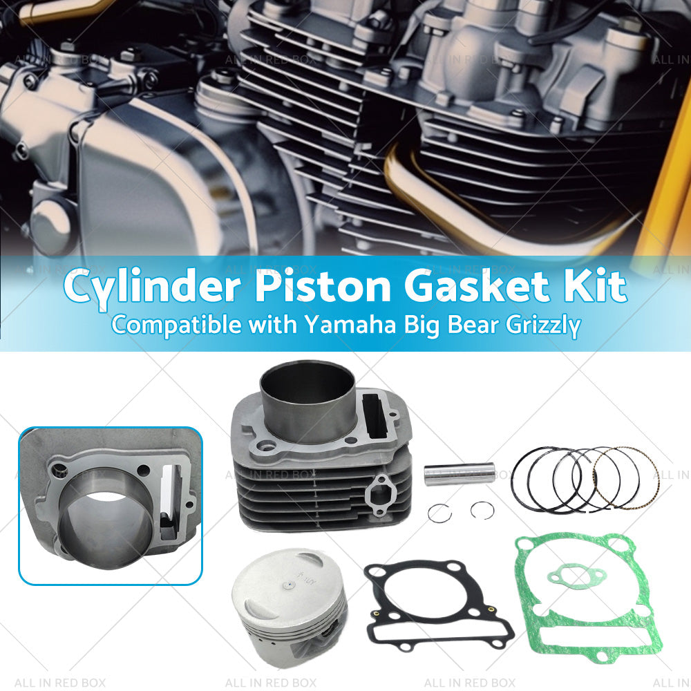 Cylinder Piston Gasket Top End Kit For Yamaha Grizzly 350 YFM350 4x4 2x4 2007-14-2