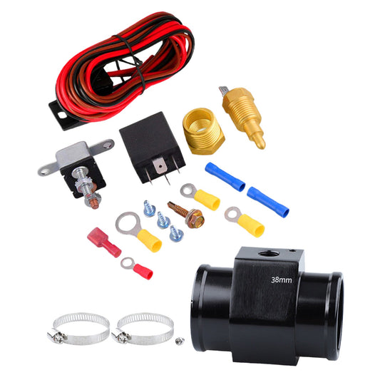 180掳F Temperature Electric Fan Thermostat Kit and 38mm Radiator Sensor Adapter-1
